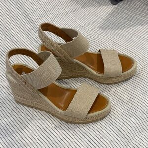 MIA Tan Wedge Sandals
